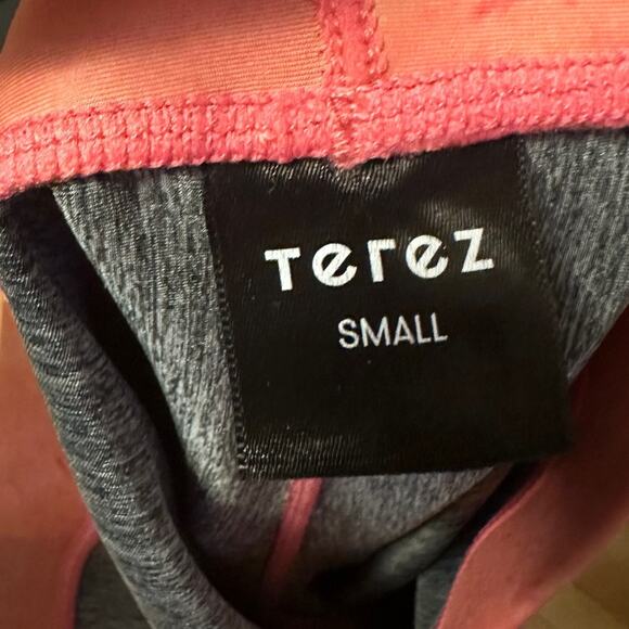 Terez x Peloton Tie-Dye Multicolor Crop Fitness Leggings - Pink, Small - Picture 5 of 6